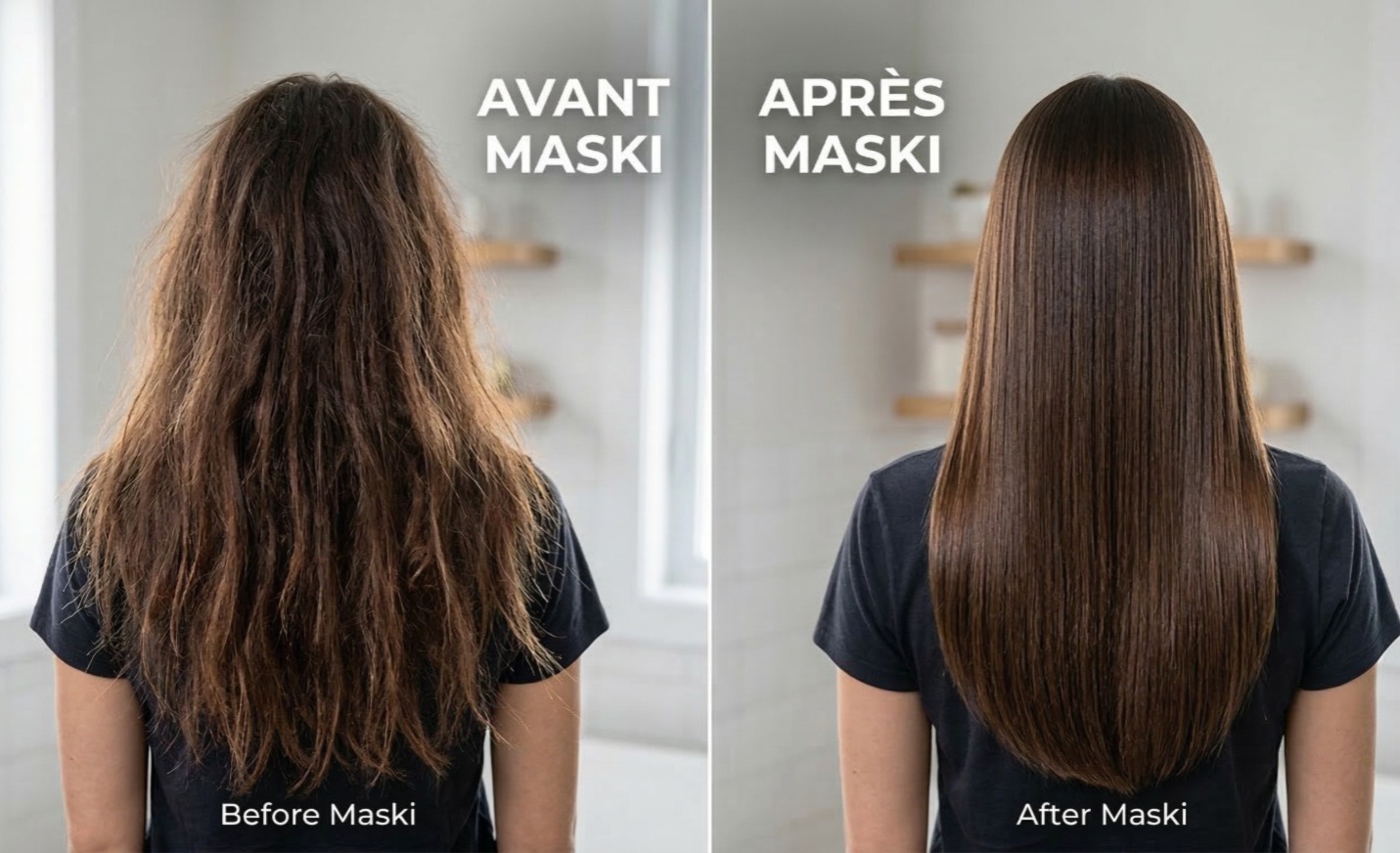 Avant / Après soin capillaire